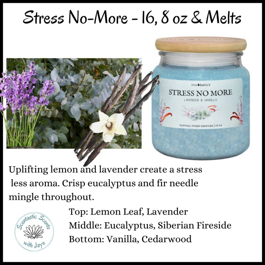 Stress No-More - Mia Bella's Candles - Scentastic Scents with Jaye
